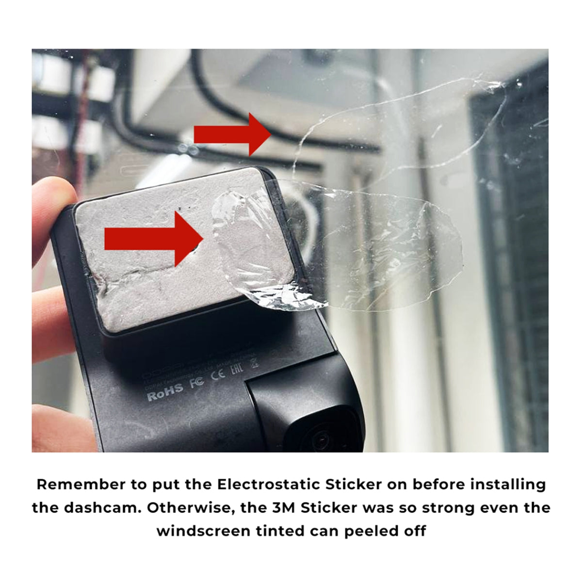 DDPAI Electrostatic Sticker Wind Screen Tape Without Leaving Residual Dash Cam Accessories